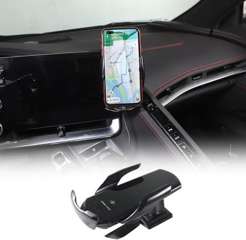 Vista 8 de Soporte de teléfono para automóvil compatible con Chevrolet Corvette C8 2020-2025, soporte para teléfono celular para pantalla de navegación
