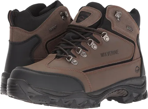 Vista 7 de WOLVERINE Botas de senderismo Spencer para hombre, MarrónNegro, 16-Jul