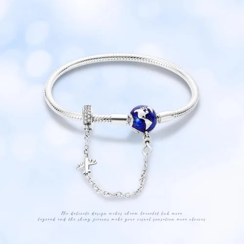 Vista 4 de KUNSIR Pulseras de cadena de serpiente para dije de plata de ley 925, se adapta a cualquier dije de regalo para mujer