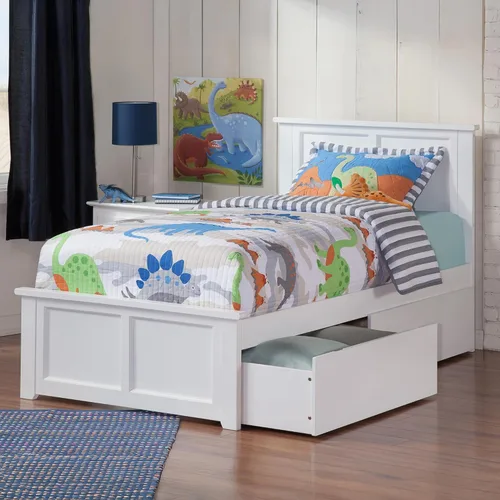 Vista 12 de AFI, Madison - Cama de plataforma de almacenamiento matrimonial con estribo a juego, color espresso