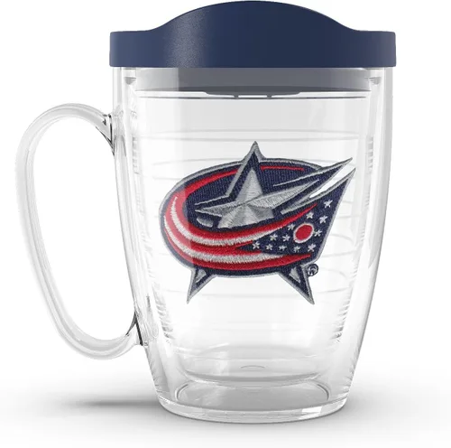 Vista 28 de Taza aislada Tervis de doble pared fabricada en Estados Unidos con logotipo principal de NHL Buffalo Sabres, mantiene las bebidas frías y calientes