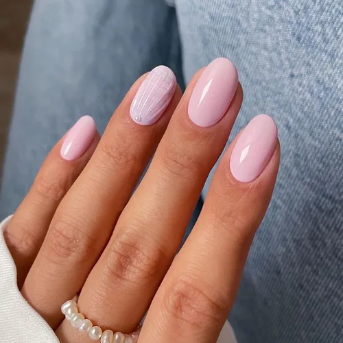Vista 30 de Uñas postizas cortas en forma de almendra SWEKKE con punta francesa, uñas falsas con diseños de flores 3D en amarillo y rosa, uñas adhesivas