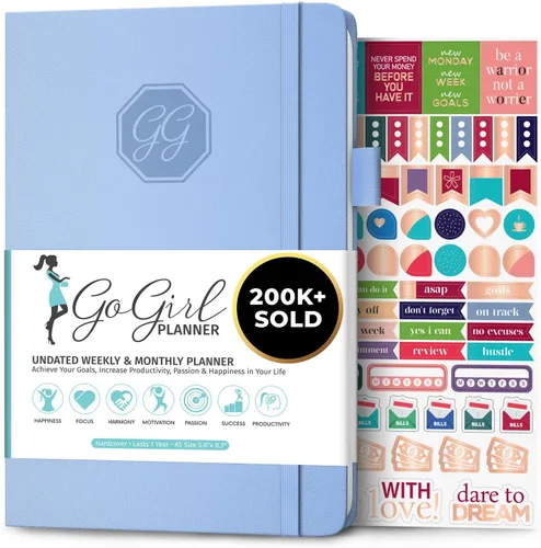 Vista 16 de GoGirl Agenda y organizador para mujer – Agenda semanal tamaño A5, diario de objetivos y agenda para mejorar la gestión del tiempo, la productividad