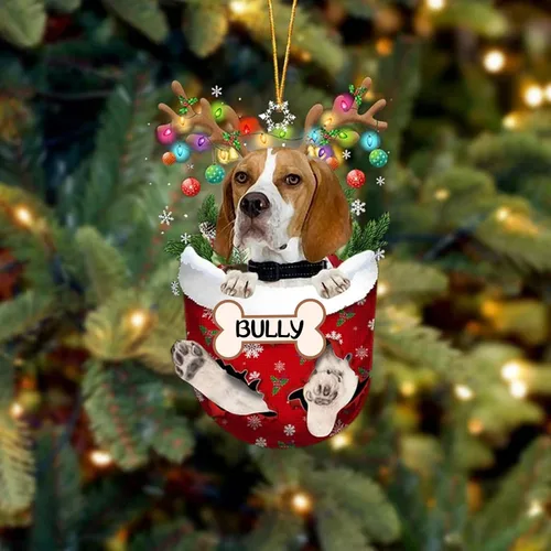 Vista 234 de IZI POD Affenpinscher Adorno de Navidad personalizado para perro, adorno de bolsillo de nieve para perro para árbol de Navidad, adorno acrílico