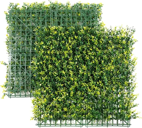Vista 13 de NatraHedge Paneles de pared de hiedra artificial de 20 x 20 pulgadas (paquete de 12) Resistente a los rayos UV Decoración de vegetación