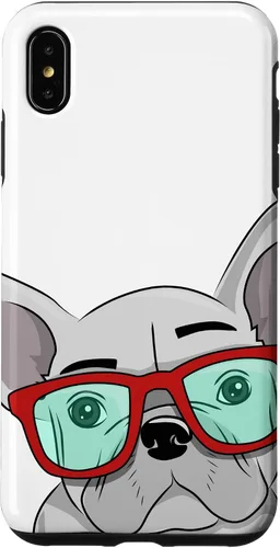 Vista 11 de French Bulldog Cute Glasses Frenchie Case for iPhone 17