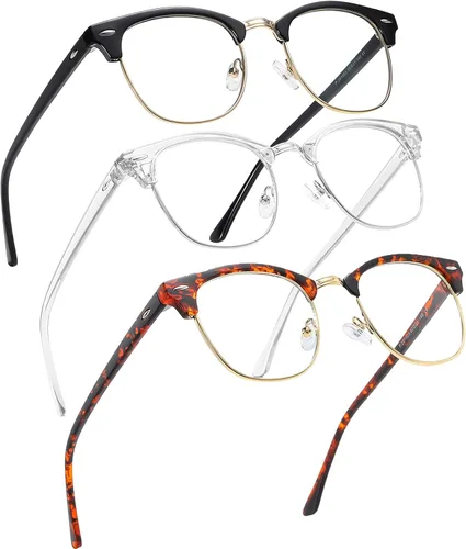 Vista 9 de Perfectmiaoxuan - Gafas con bloqueo de luz azul, anteojos para computadora/juegos/pantalla para mujeres u hombres, anti luz azul y UV