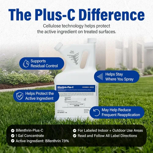 Vista 7 de Bifenthrin-Plus-C Insecticida (1 galón) – Mata cucarachas infestación interior, tratamiento de termitas, control de hormigas y spray de avispas
