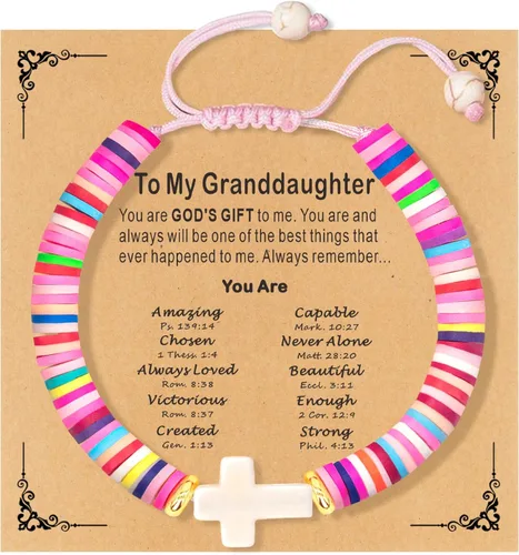 Vista 48 de Regalos navideños para niños, niñas adolescentes, mujeres, linda pulsera de cruz para niñas, regalos de Navidad cristianos para mujeres, ideas