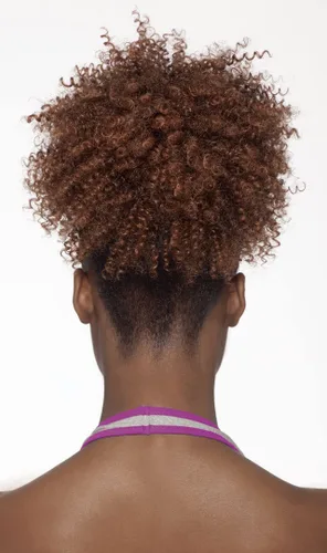 Vista 4 de Outre Cola de caballo con cordón grande y hermoso cabello 4A KINKY (2T1/30)
