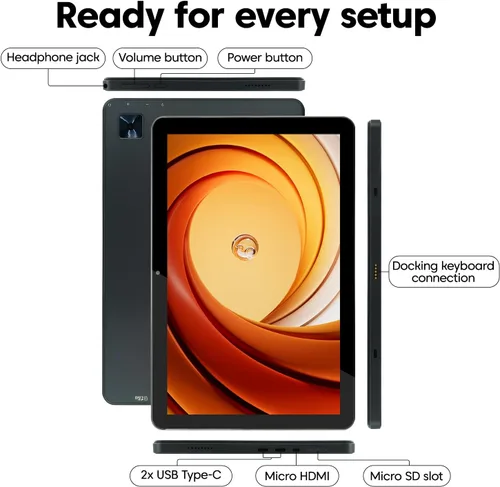 Vista 6 de Fusion5 - Tableta de 10.1" con Windows 11 Professional - 16 GB de RAM, SSD de 512 GB, Intel de 13ª generación, Full HD, USB C, Micro HDMI - Tableta
