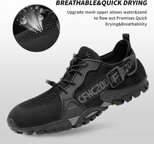 Vista 2 de SOBASO Zapatos de agua para mujeres y hombres, secado rápido, para natación, playa, zapatos acuáticos para deportes acuáticos, buceo, senderismo