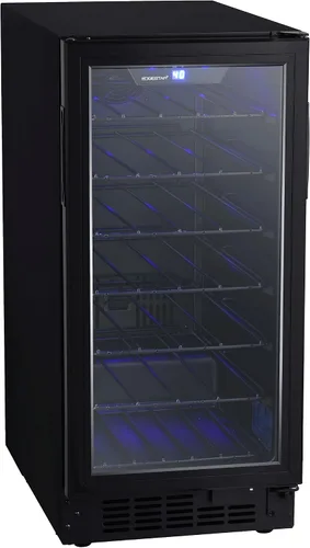 Vista 7 de EdgeStar BWR301BL - Enfriador de vino integrado de 25 botellas de 15 pulgadas de ancho con puerta reversible e iluminación LED, color negro