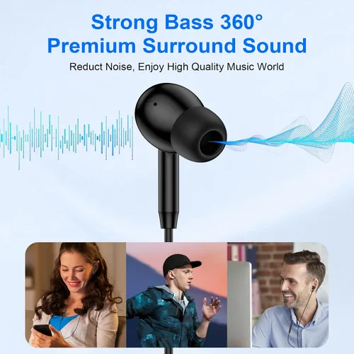 Vista 3 de Auriculares USB C Samsung con Cable Auriculares con Cable para Samsung Galaxy A16 A17 A36 5G A26 S25 Edge A56 S25 Ultra Plus S24 FE A35 Z Fold 6