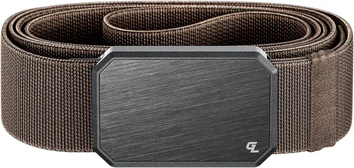 Vista 13 de Groove Life - Cinturón de nailon elástico para hombre con hebilla magnética de aluminio