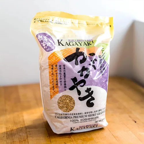 Vista 6 de Kagayaki Haiga Genmai - Arroz integral de grano corto de California, rico en proteínas y fibra, ideal para cocinar consciente de la salud, perfecto