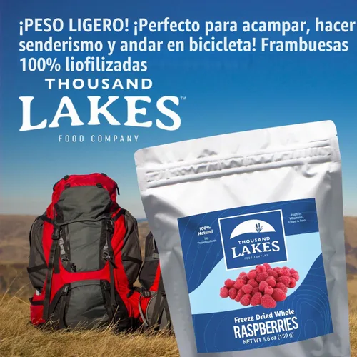 Vista 7 de Freeze Dried Whole Raspberries - 1.2 oz Thousand Lakes