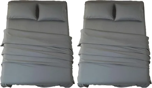 Vista 28 de SONORO KATE Juego de sábanas de microfibra súper suave de 1800 hilos, sábanas egipcias de lujo con bolsillo profundo de 16 pulgadas, antiarrugas e