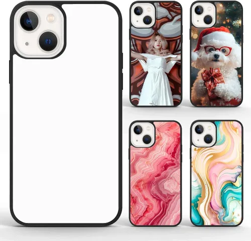 Vista 23 de Funda de teléfono de sublimación compatible con iPhone 11/5 piezas, prensa de calor personalizada imprimible en blanco, aluminio y TPU suave