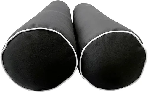Vista 7 de *Cover ONLY* Style6 Twin-XL Size 78"x8" Contrast Piped Trim Bolster Pillow Slipcover AD003