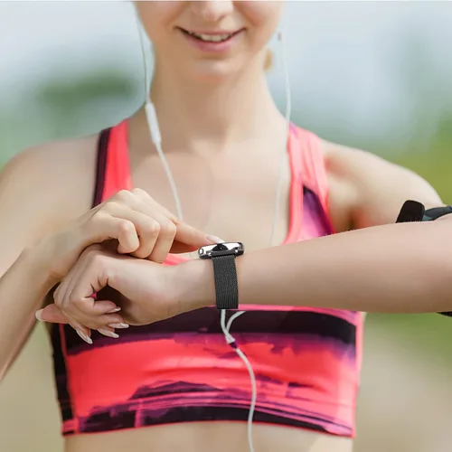 Vista 5 de Amzpas Bandas de metal para Amazfit Bip U Pro/Bip U/Bip 3 Pro/Bip 3/Bip S / Bip S Lite/Bip Lite, correa de repuesto ajustable de acero inoxidable