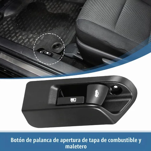 Vista 2 de X AUTOHAUX Palanca de liberación de la tapa del maletero de la puerta del tanque de combustible, panel de interruptor de botón abridor para Toyota