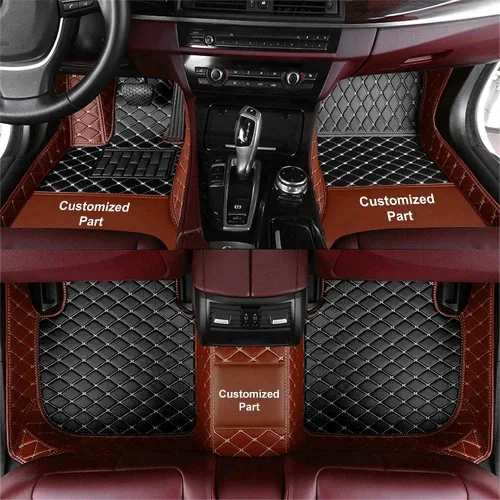 Vista 14 de Tapete para piso de automóvil hecho a medida para el 96% de los modelos de automóvil, cobertura completa, protección interior, impermeable, Beige