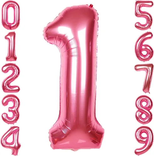 Vista 183 de Globos gigantes de números negros de 40 pulgadas, globos de aluminio de Mylar con helio para cumpleaños, globo número 0 para decoración de fiestas