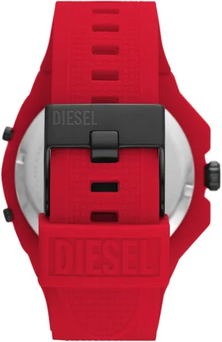 Vista 3 de Diesel Mens 51mm Framed Quartz Lightweight Nylon and Silicone Three-Hand Watch
