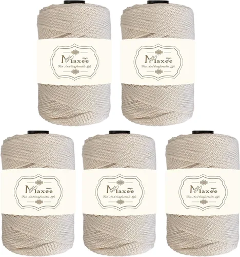 Vista 37 de Cordón de macramé de poliéster de alta calidad de 0.118 in × 218 yardas, 0.118 in, 100% polipropileno, ideal para ganchillo, ganchos de pared
