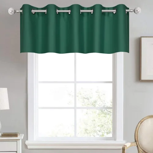 Vista 65 de DECOVSUN Cenefa de cortina opaca amarilla brillante para ventanas de cocina, cenefa opaca con ojales para dormitorio, cenefa corta y recta para sala