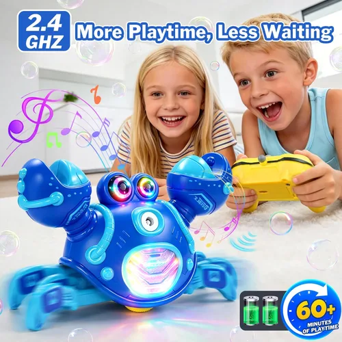Vista 5 de Remote Control Crab Toy for Boys 4 Years Old, Cool Boys Gifts for Ages 4-7 Blue