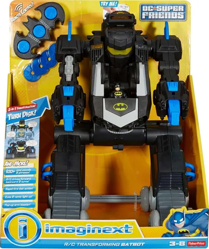Vista 6 de Batbot de Fisher Price Imaginext, Estándar, Negro, azul, gris, amarillo