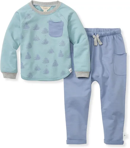Vista 10 de Burt's Bees Baby Boys Organic Cotton Sweatshirt & Jogger Set, Outfit Bundle Fútbol de lavado ácido