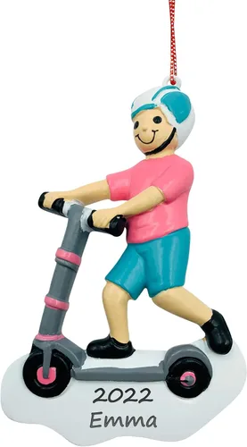 Vista 9 de Adorno de Navidad personalizado para montar en bicicleta