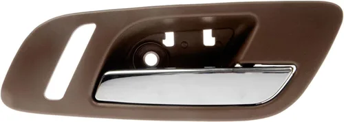 Vista 158 de TRQ Manija de puerta interior delantera izquierda cromada y negra para el lado del conductor compatible con Ford F-150 2012-2014