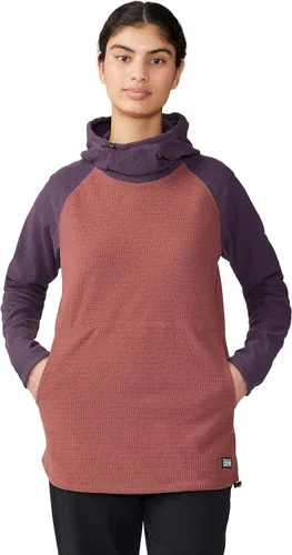 Vista 7 de Mountain Hardwear Sudadera con capucha Summit Grid para mujer, Clay EarthBlurple, talla M