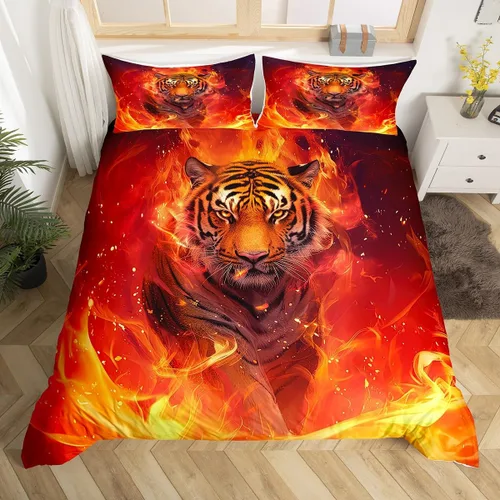 Vista 9 de Erosebridal Juego de funda de edredón de baloncesto, tamaño individual, color negro y rojo, juego de ropa de cama con bola 3D para niños, niños