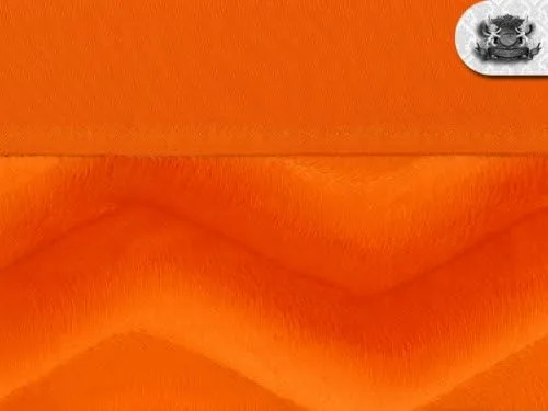 Vista 2 de Velboa Wave - Tela de piel sintética naranja de The Yard