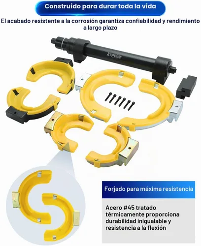 Vista 6 de Kit de compresor de resorte de puntal Macpherson ATPEAM Universal, juego de herramientas intercambiables para horquilla y bobina