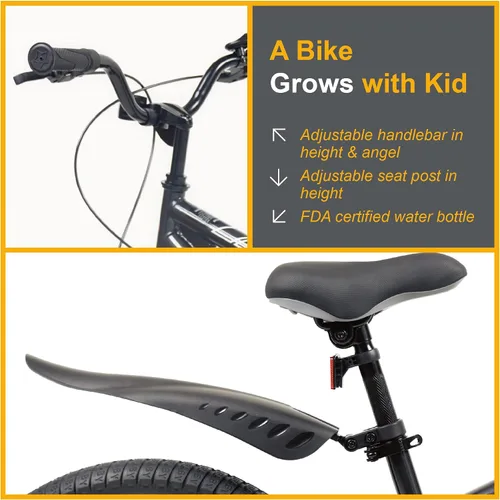 Vista 8 de RoyalBaby Kids Bike with Dual Handbrake for Beginners,12 14 16 18 20 Inch Bicycle for Boys & Girls Ages 3-10 Years