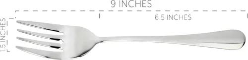 Vista 6 de Cornucopia Brands Juego de 2 tenedores para servir (2) - Elegante tenedores de servicio de primera línea, tenedores de servicio estilo buffet