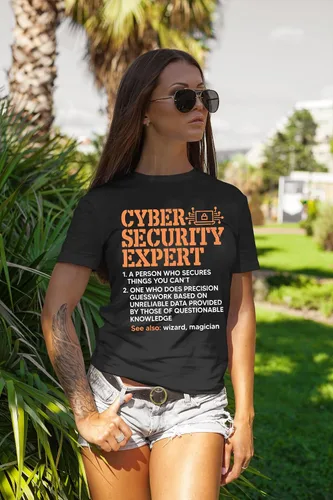Vista 3 de Camiseta de ciencias de la computación, definición de ciberseguridad, ingeniero de software tecnológico, camiseta de regalo para hombres y mujeres