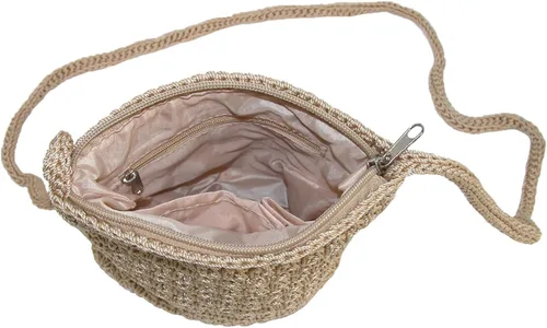 Vista 5 de CTM Bolso bandolera de ganchillo para mujer