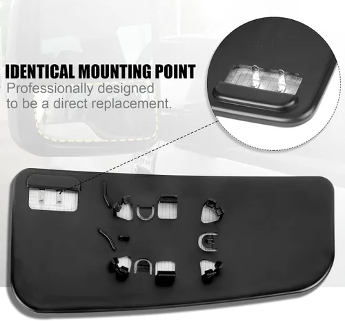 Vista 5 de Reemplazo de vidrio de espejo calefactado inferior del lado del conductor, espejo de remolque con soporte trasero para Ford F150 2015-2020, Ford