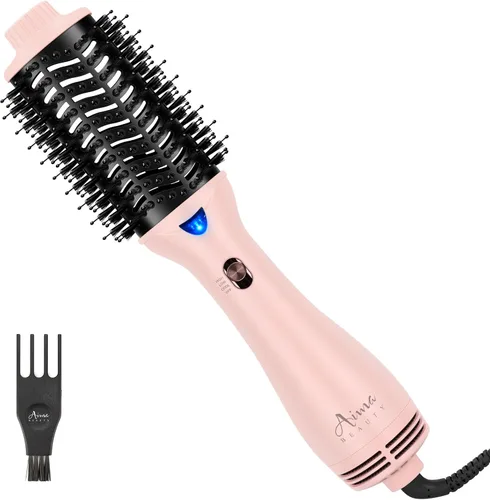 Vista 11 de Aima Beauty Juego de cepillos para secador de pelo, cepillo redondo 4 en 1 que añade brillo, suavidad, rizo y volumen para cabello corto a mediano