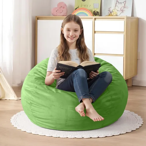 Vista 10 de Sillón puff de 3 pies Sillón estilo puff grande de 3 pulgadas con relleno de espuma viscoelástica, sofá suave con funda de terciopelo holandés