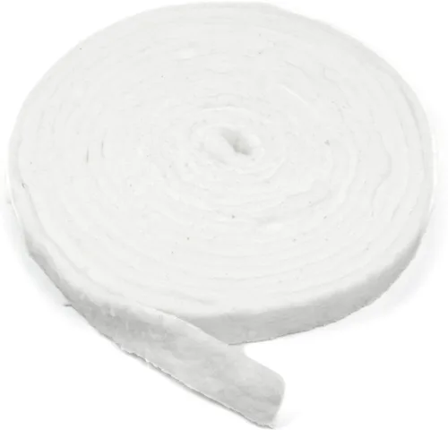 Vista 10 de Lynn Manufacturing Tira de fibra cerámica alternativa en manta, 2200°F clasificado, 1" x 1/2" x 300", Junta de alta temperatura para caldera, estufa