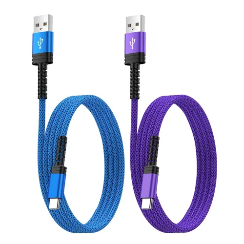 Vista 11 de Cable USB a USB C de 6 pies/Paquete de 3 para iPhone 17 16 15/15 Pro/15 Pro Max/15 Plus, cable de carga rápido USB A a USB tipo C para Samsung