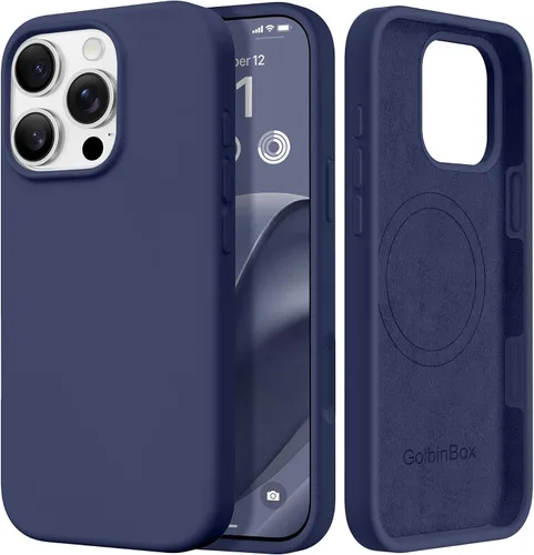 Vista 63 de GolbinBox Funda magnética para iPhone 17, compatible con MagSafe, cubierta de silicona integrada para control de cámara, funda de silicona líquida a